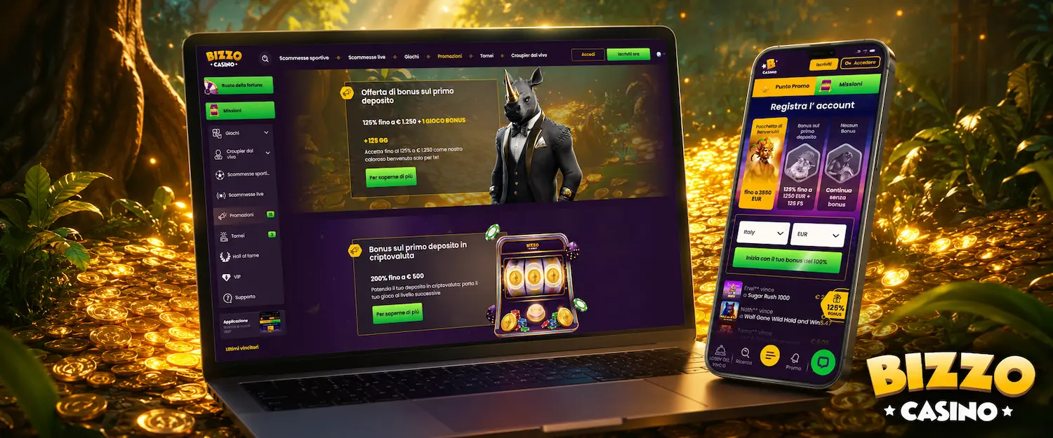 Esperienza mobile di Bizzo Casino